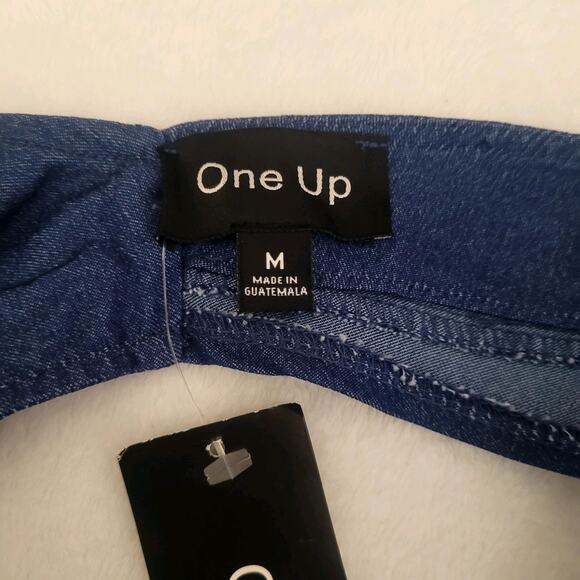 One‎ Up Womens Dark Blue Stretchy Vest Medium 90s Inspired Festival Western NWT - Picture 4 of 8